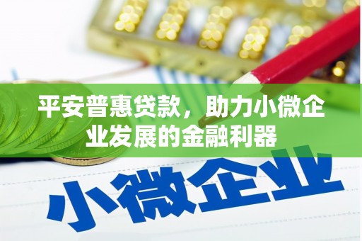 防城平安普惠贷款，助力小微企业发展的金融利器