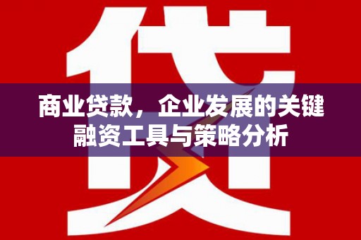 防城商业贷款，企业发展的关键融资工具与策略分析