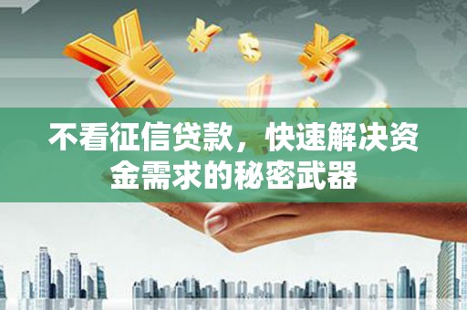 防城不看征信贷款，快速解决资金需求的秘密武器