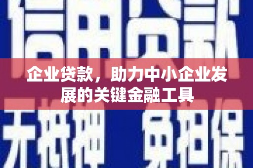 防城企业贷款，助力中小企业发展的关键金融工具