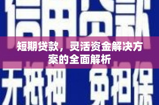 防城短期贷款，灵活资金解决方案的全面解析