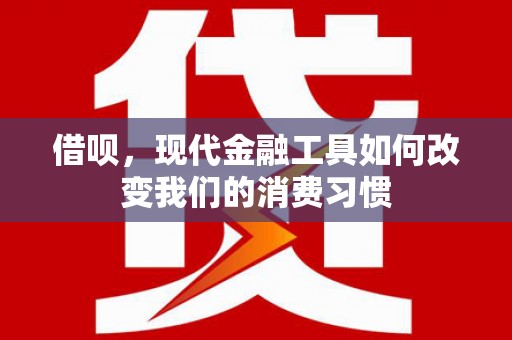 防城借呗，现代金融工具如何改变我们的消费习惯
