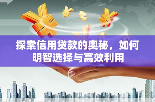 防城探索信用贷款的奥秘，如何明智选择与高效利用
