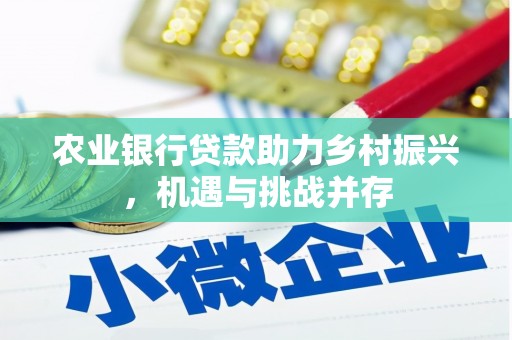 防城农业银行贷款助力乡村振兴，机遇与挑战并存