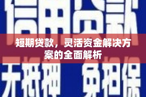 防城短期贷款，灵活资金解决方案的全面解析