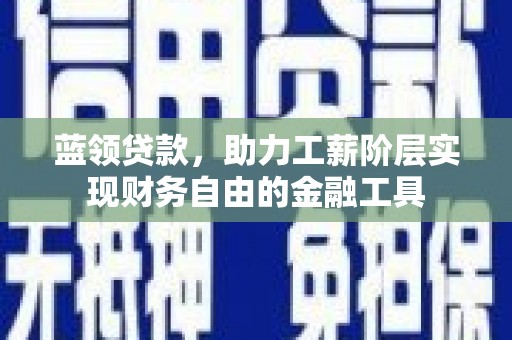 防城蓝领贷款，助力工薪阶层实现财务自由的金融工具
